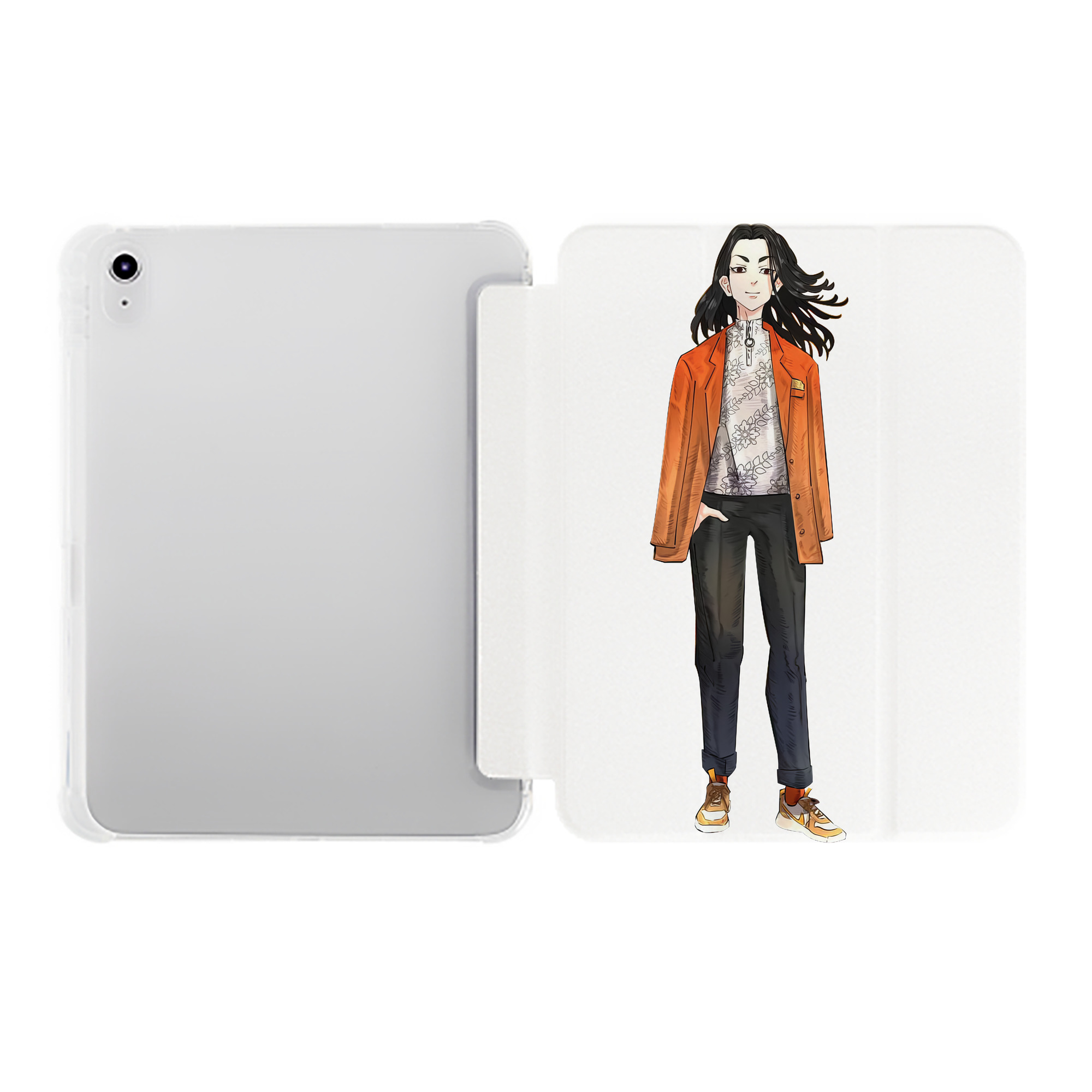 （画像用） 東京リベンジャーズ Tokyo Revengers IPad ケース ペン収納付き 三つ折りスタンド PUレザー×シリコン 対応機種9.5/10.5/10.9インチ